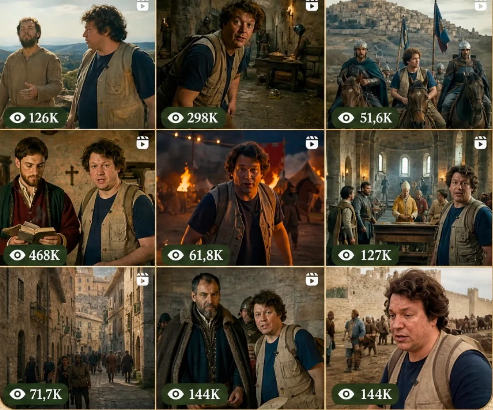 Galleria di video con ricostruzioni storiche AI dedicate ai borghi italiani